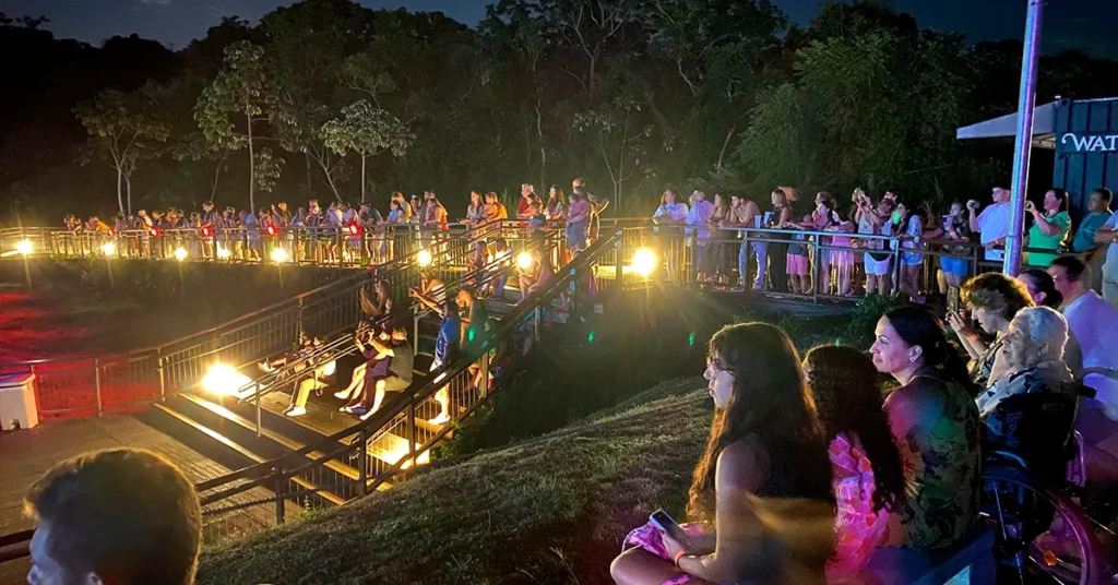 assistindo o show das aguas no dia internacional da mulher