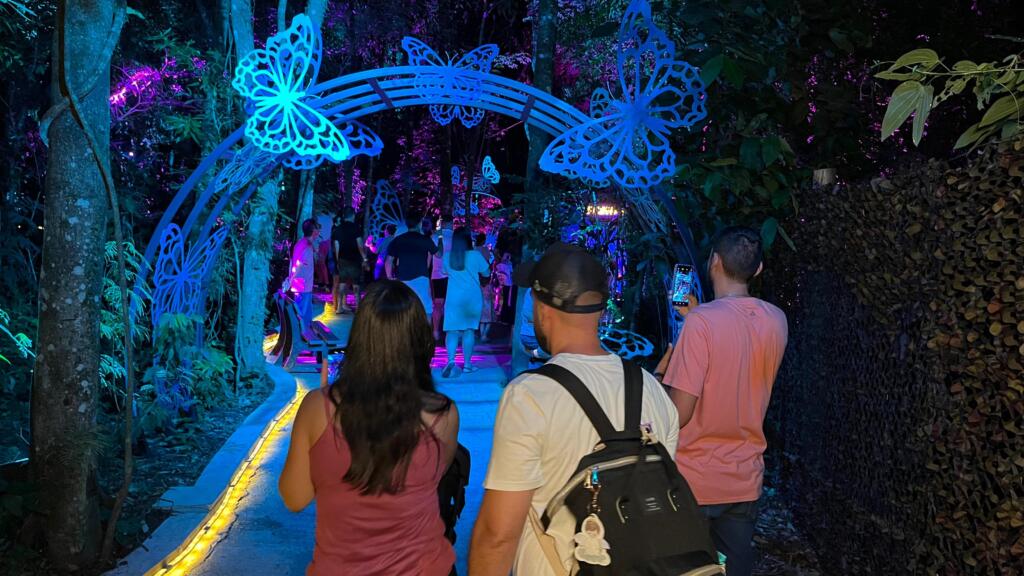 turistas visitando lumina park 
