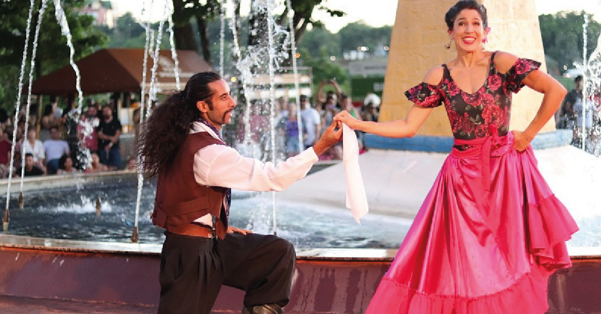 Capa do blog: lugares para viajar América do Sul - show de danças - Marco das Tres fronterias